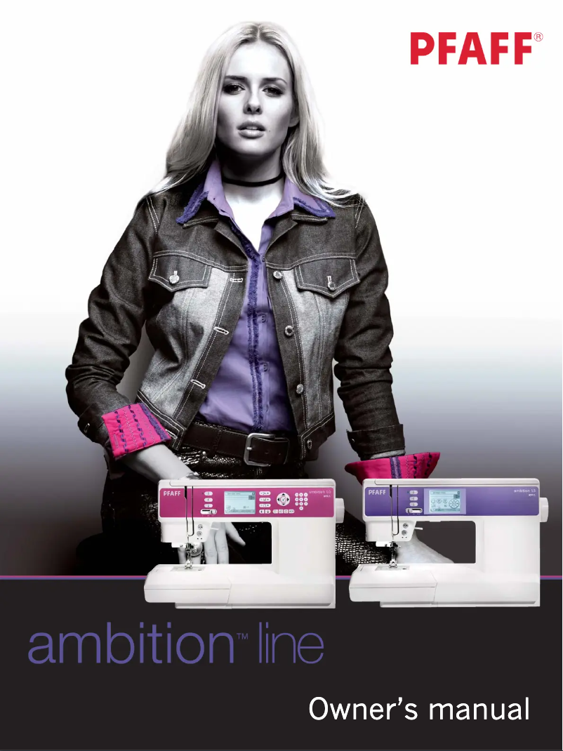 Page n°1 - Manuel utilisateur Pfaff ambition