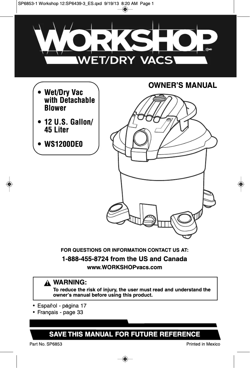 Image de la première page du manuel de l'appareil WS1200DE