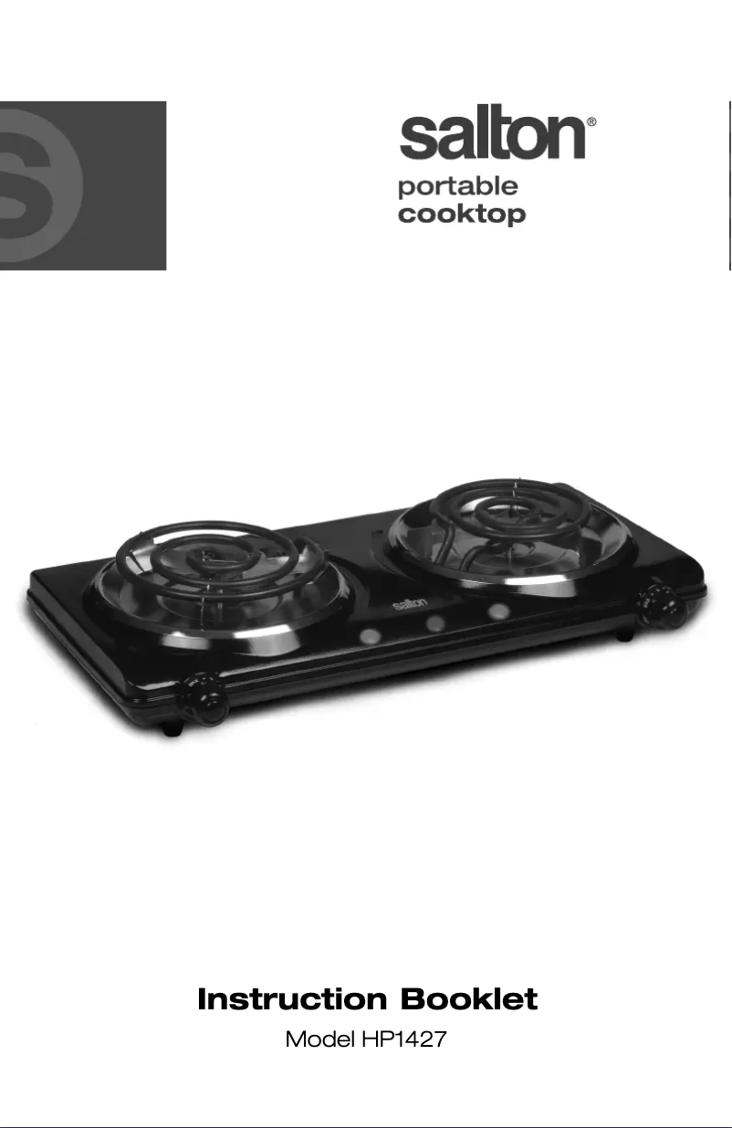 Page 1 de la notice Manuel utilisateur Salton HP1427