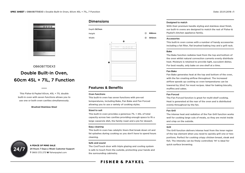 Image de la première page du manuel de l'appareil OB60B77DEX3