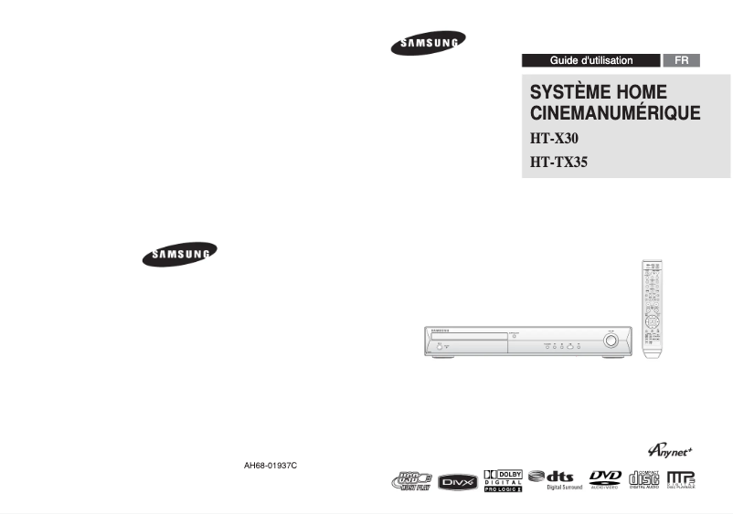Page n°1 - Manuel utilisateur Samsung HT-TX35