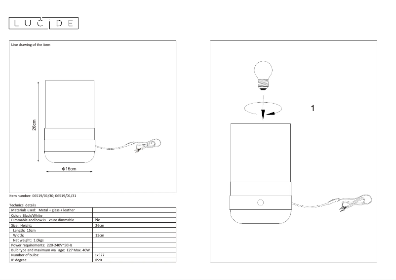 Image de la première page du manuel de l'appareil Centur 06519/01/30