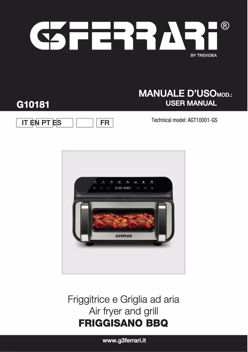 Page n°1 - Manuel utilisateur G3 Ferrari Friggisano BBQ G10181