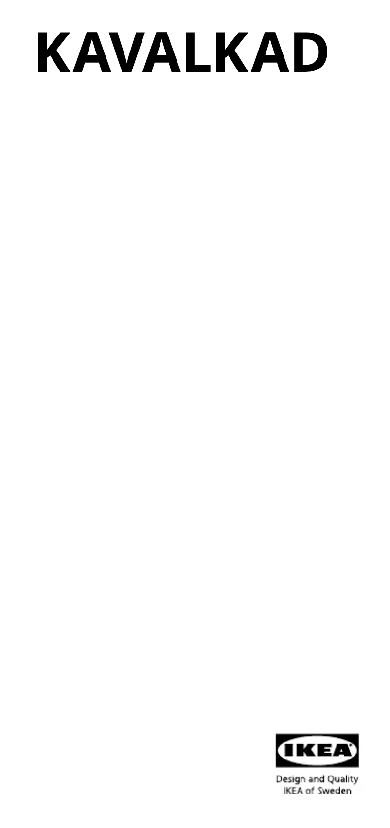 Page 1 de la notice Manuel utilisateur Ikea KAVALKAD 401.420.26