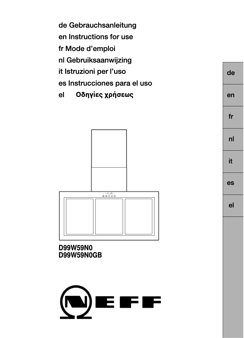 Page n°1 - Manuel utilisateur Neff D99W59NO