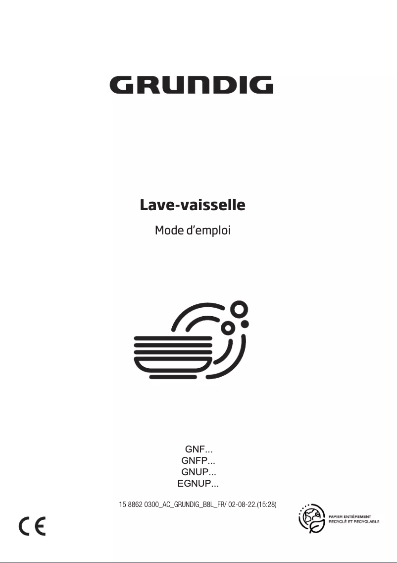 Image de la première page du manuel de l'appareil GNFP4621XB