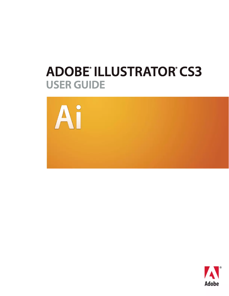 Image de la première page du manuel de l'appareil Illustrator CS3