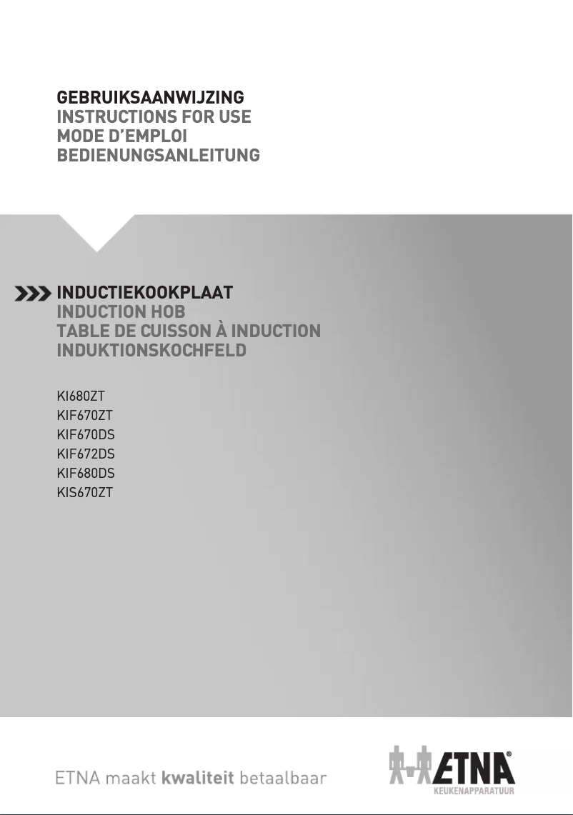 Page n°1 - Manuel utilisateur Etna KIF670ZT