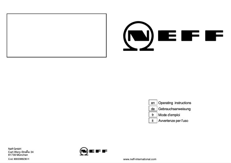 Page 1 de la notice Manuel utilisateur Neff T22S46N0