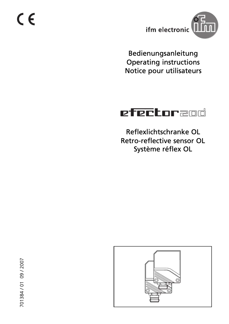 Page 1 de la notice Manuel utilisateur IFM OL5036