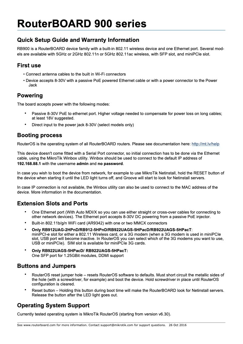 Page n°1 - Manuel utilisateur Mikrotik RB922UAGS-5HPacD-US