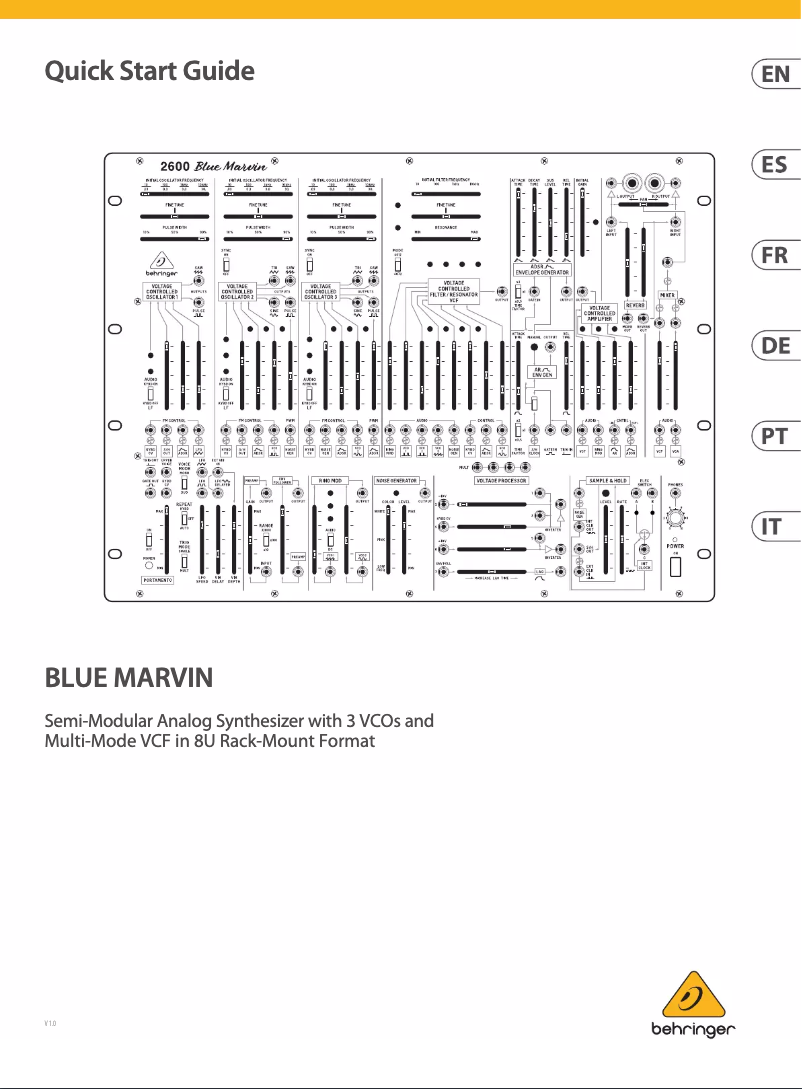 Page n°1 - Manuel utilisateur Behringer 2500 Blue Marvin