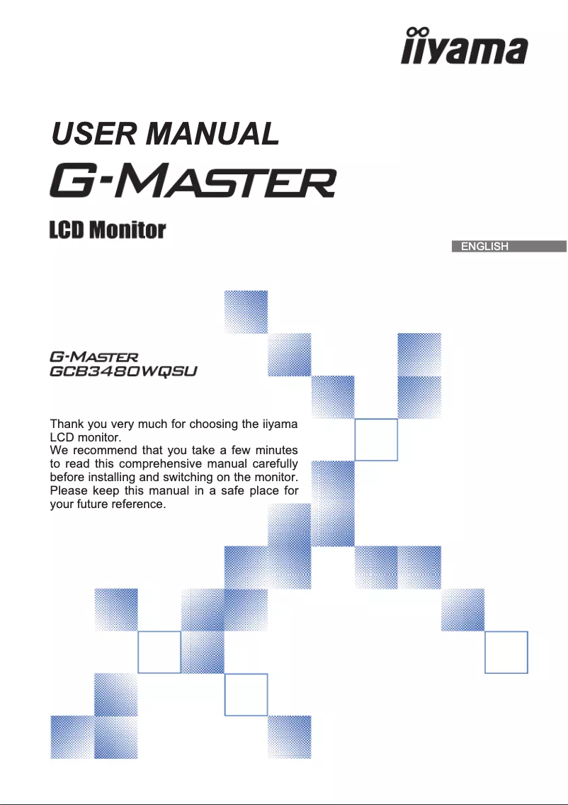 Image de la première page du manuel de l'appareil G-Master GCB3480WQSU