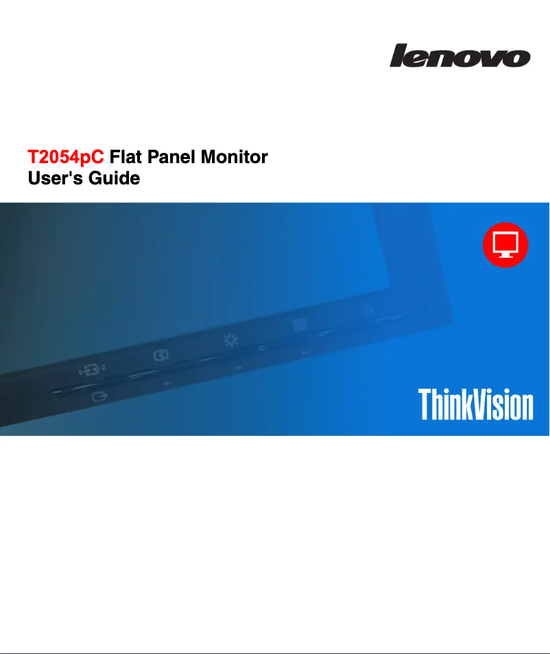 Página 1 del manual Manual de usuario Lenovo ThinkVision T2054p