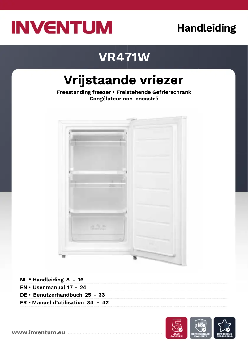 Page n°1 - Manuel utilisateur Inventum VR471W