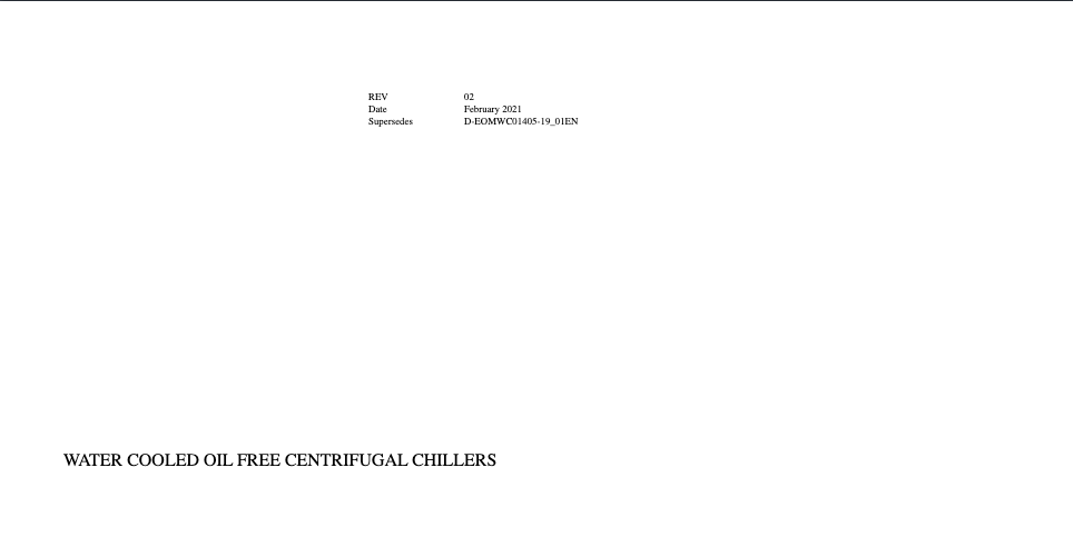 Page 1 de la notice Manuel utilisateur Daikin EWWD740DZXEA1