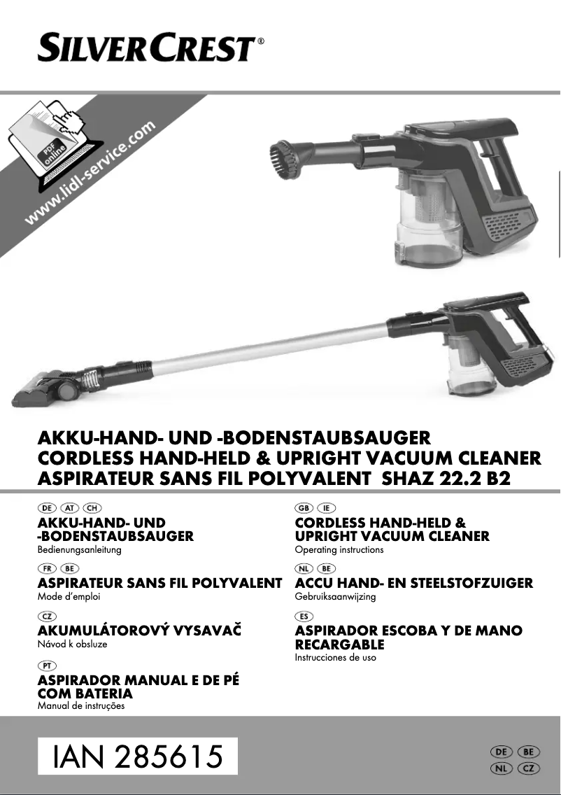 Image de la première page du manuel de l'appareil SHAZ 22.2 B2