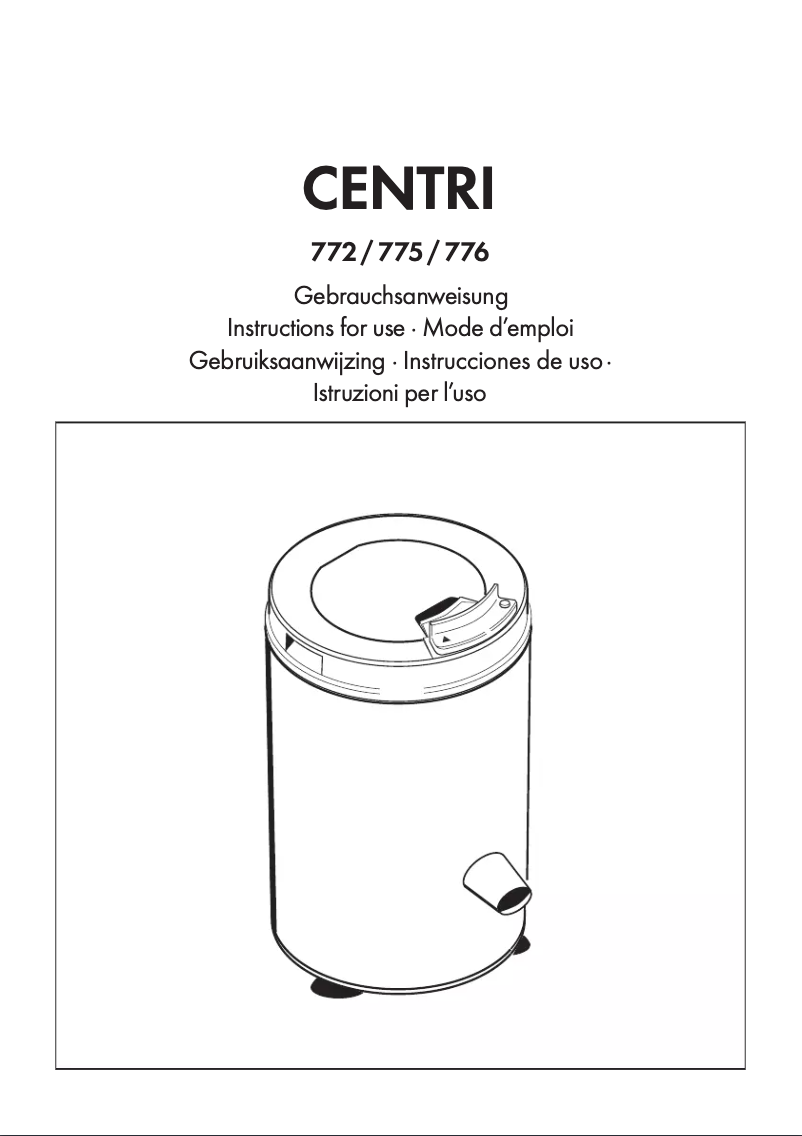 Page n°1 - Manuel utilisateur Thomas 772SEK