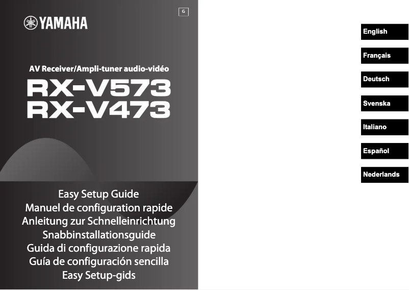 First page image of the manual for RX-V473
