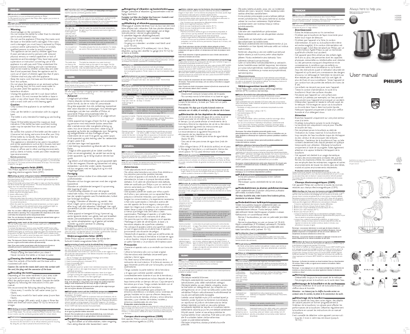 Page 1 de la notice Manuel utilisateur Philips Avance Collection HD9385