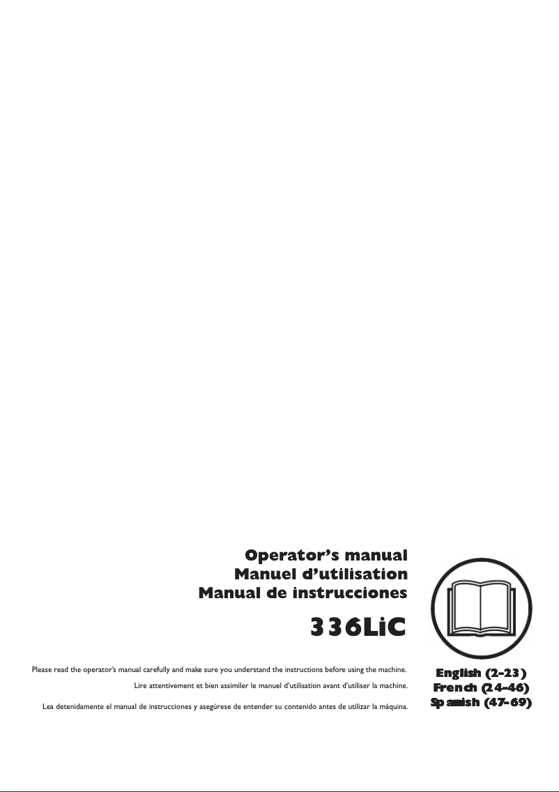 Image de la première page du manuel de l'appareil 336LiC