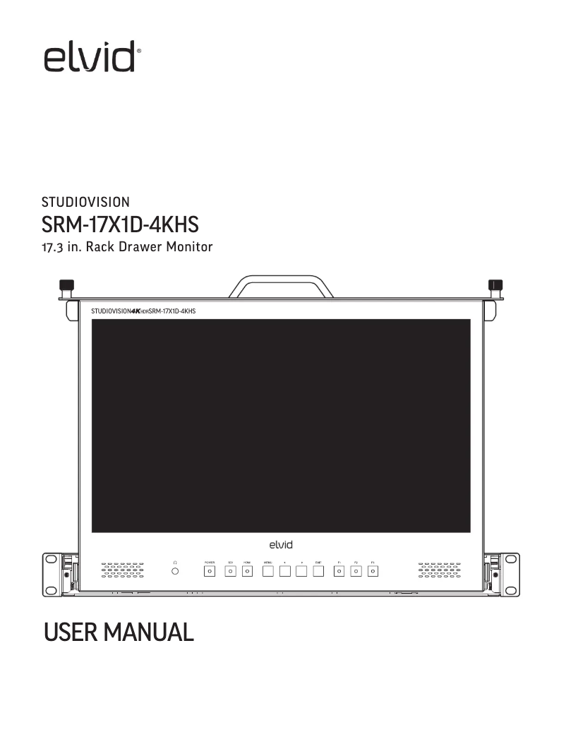 Page 1 de la notice Manuel utilisateur Elvid StudioVision SRM-17X1D-4KHS