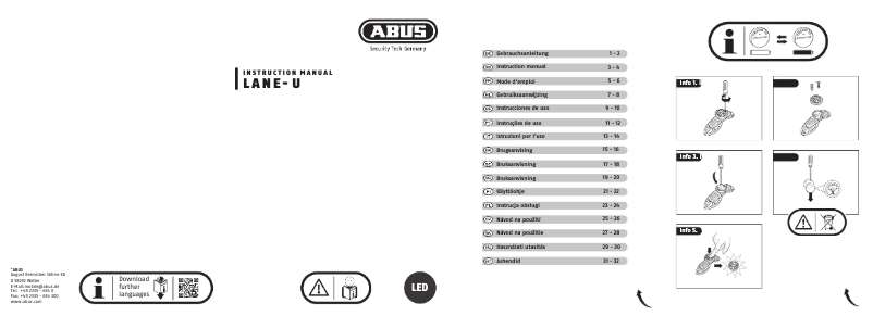 Image de la première page du manuel de l'appareil Lane-U