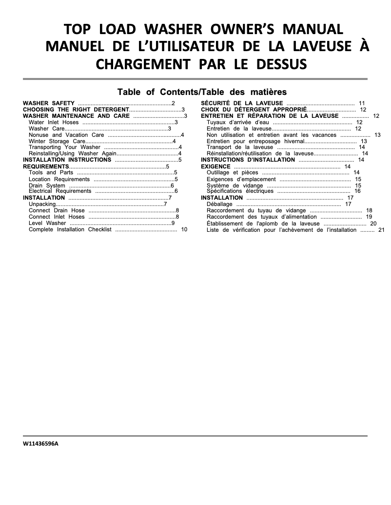 Page n°1 - Manuel utilisateur Whirlpool WHLAUWED4850HW