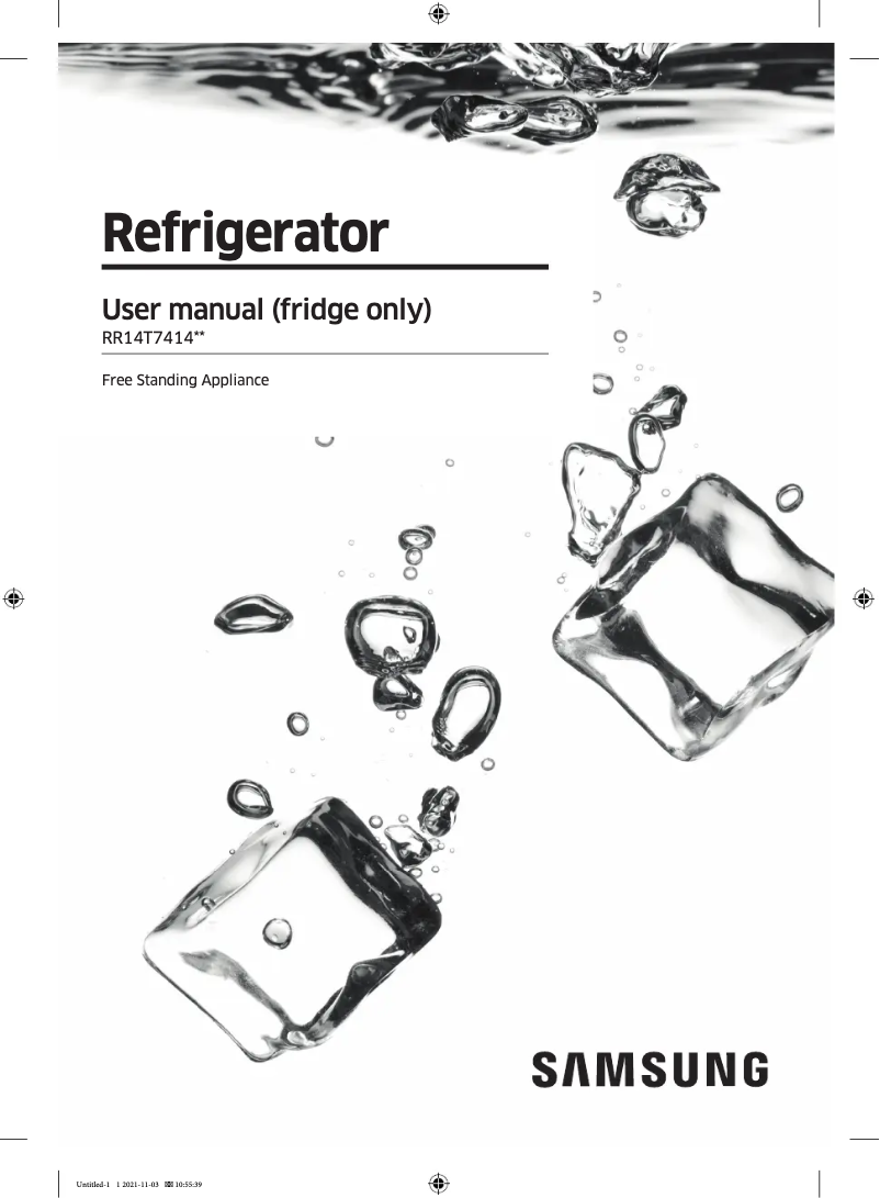 Page 1 de la notice Manuel utilisateur Samsung RR14T7414AP