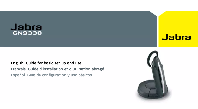 Page 1 de la notice Manuel utilisateur Jabra GN9330