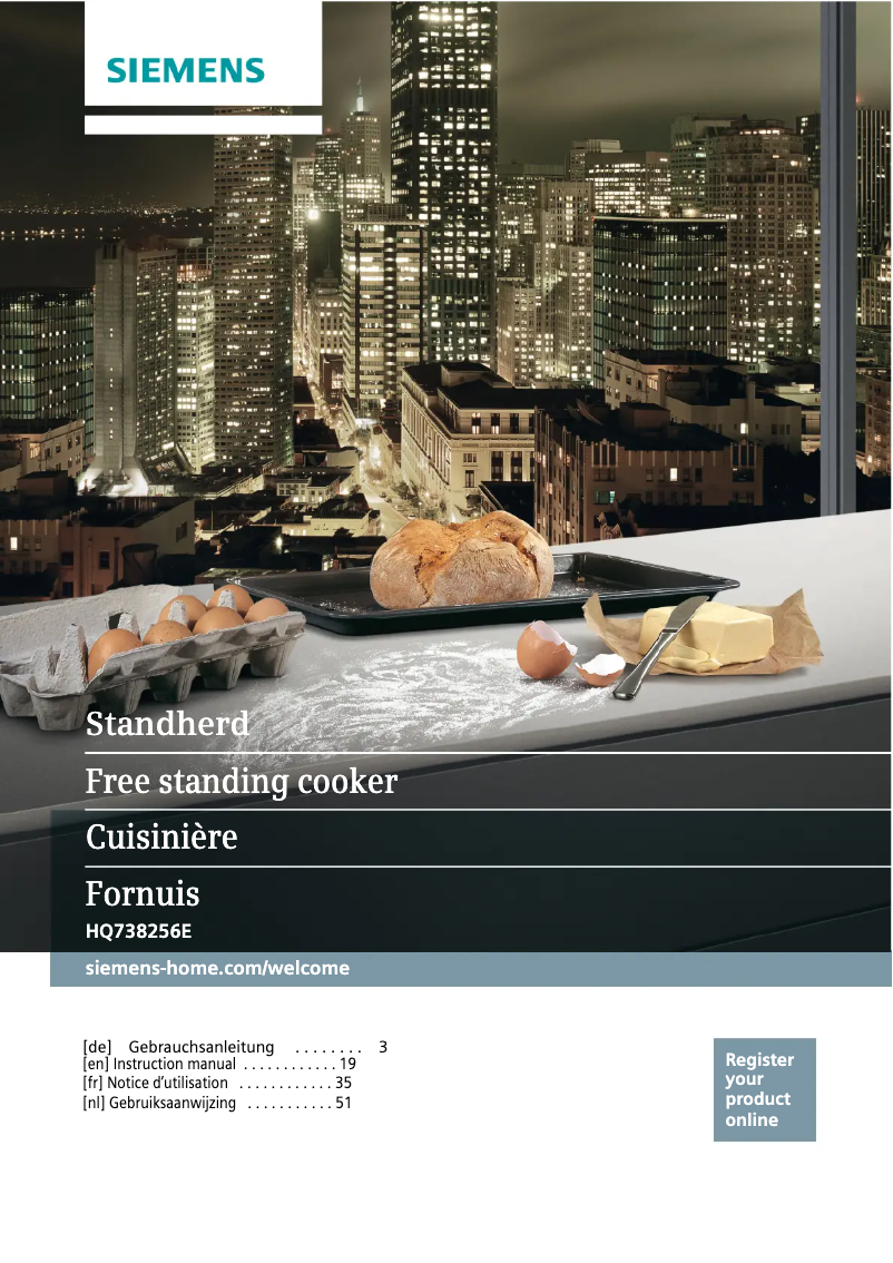 Page 1 de la notice Manuel utilisateur Siemens HQ738256E