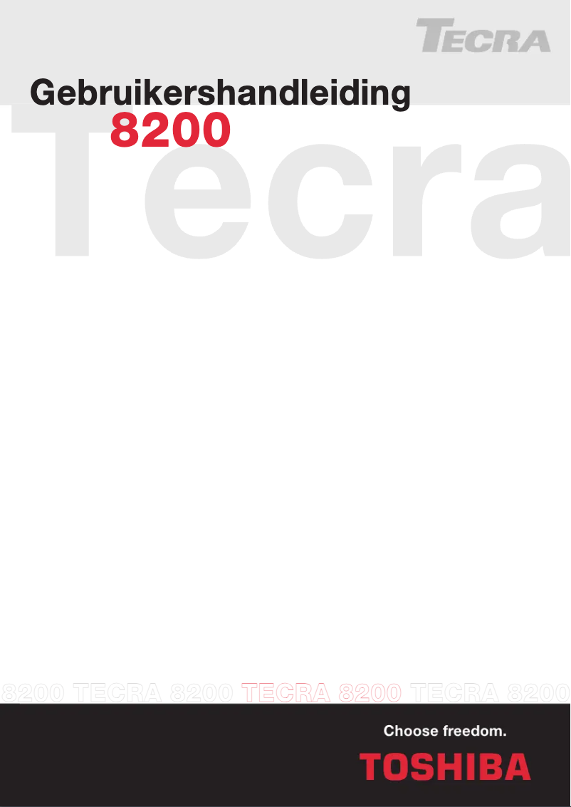 Page 1 de la notice Manuel utilisateur Toshiba Tecra 8200