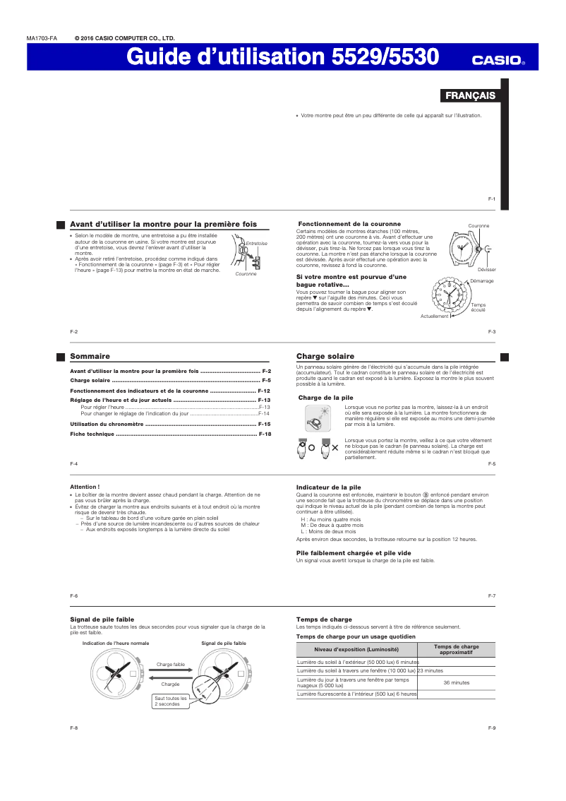 Page 1 de la notice Manuel utilisateur Casio EFS-S510D-7AVUEF