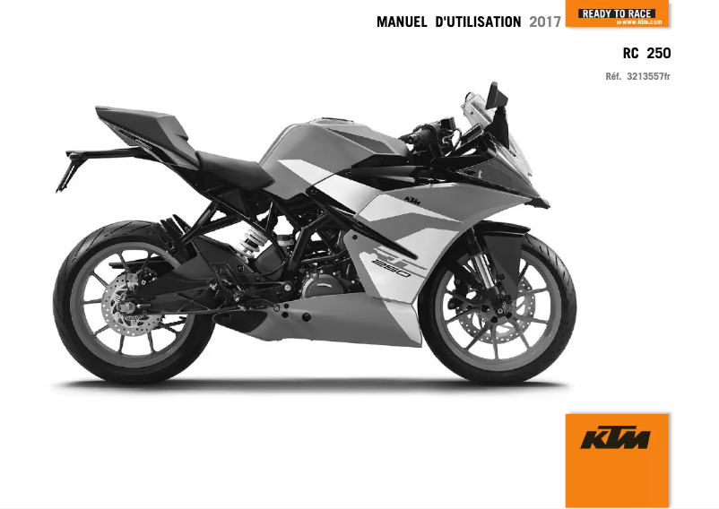Image de la première page du manuel de l'appareil RC 250 (2017)