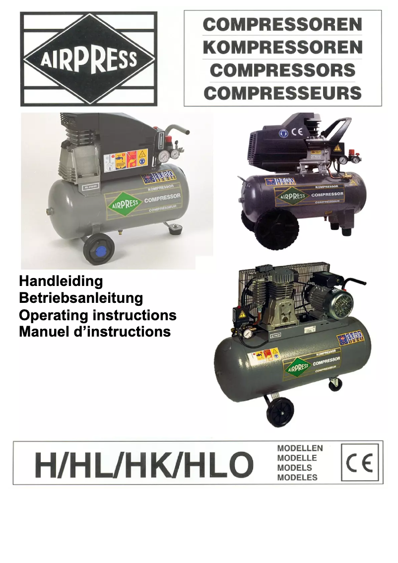 Page 1 of the manual User Manual Airpress HK 425-100 400V