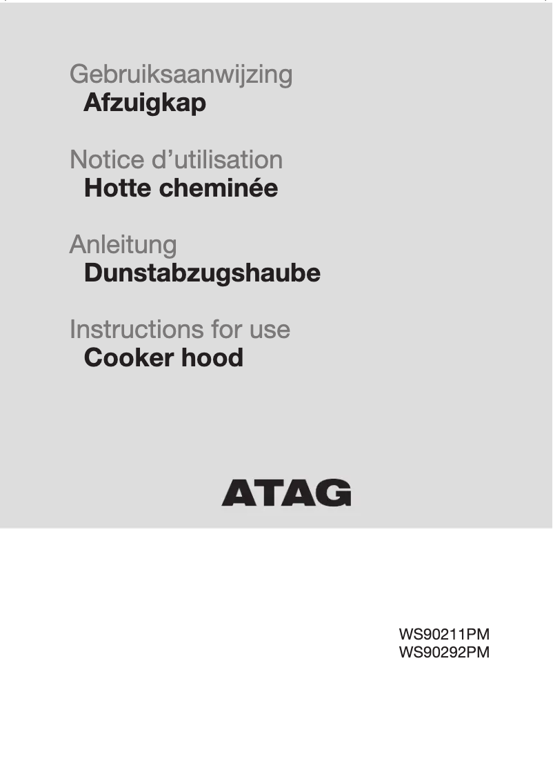 Page n°1 - Mode d'emploi Atag WS90211PM