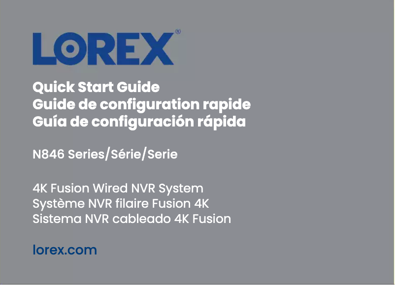 Page n°1 - Guide de démarrage rapide Lorex N846