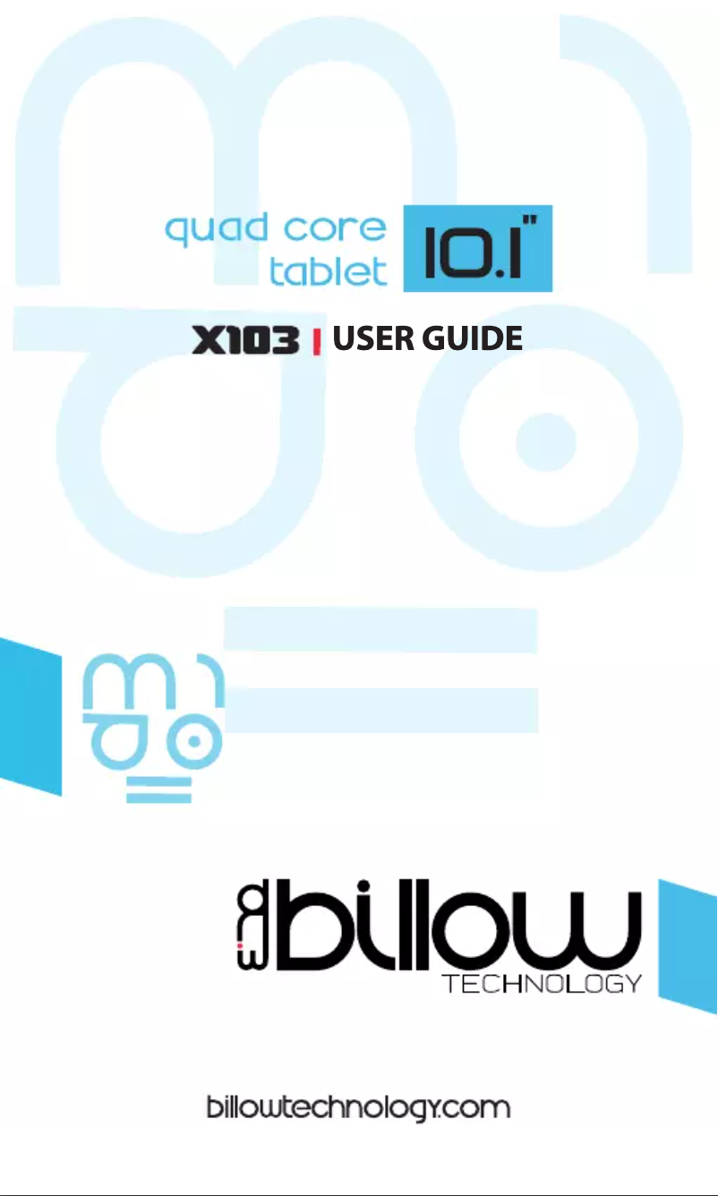 Página 1 del manual Manual de usuario Billow X103X