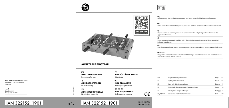 Page 1 de la notice Manuel utilisateur Playtive IAN 322152