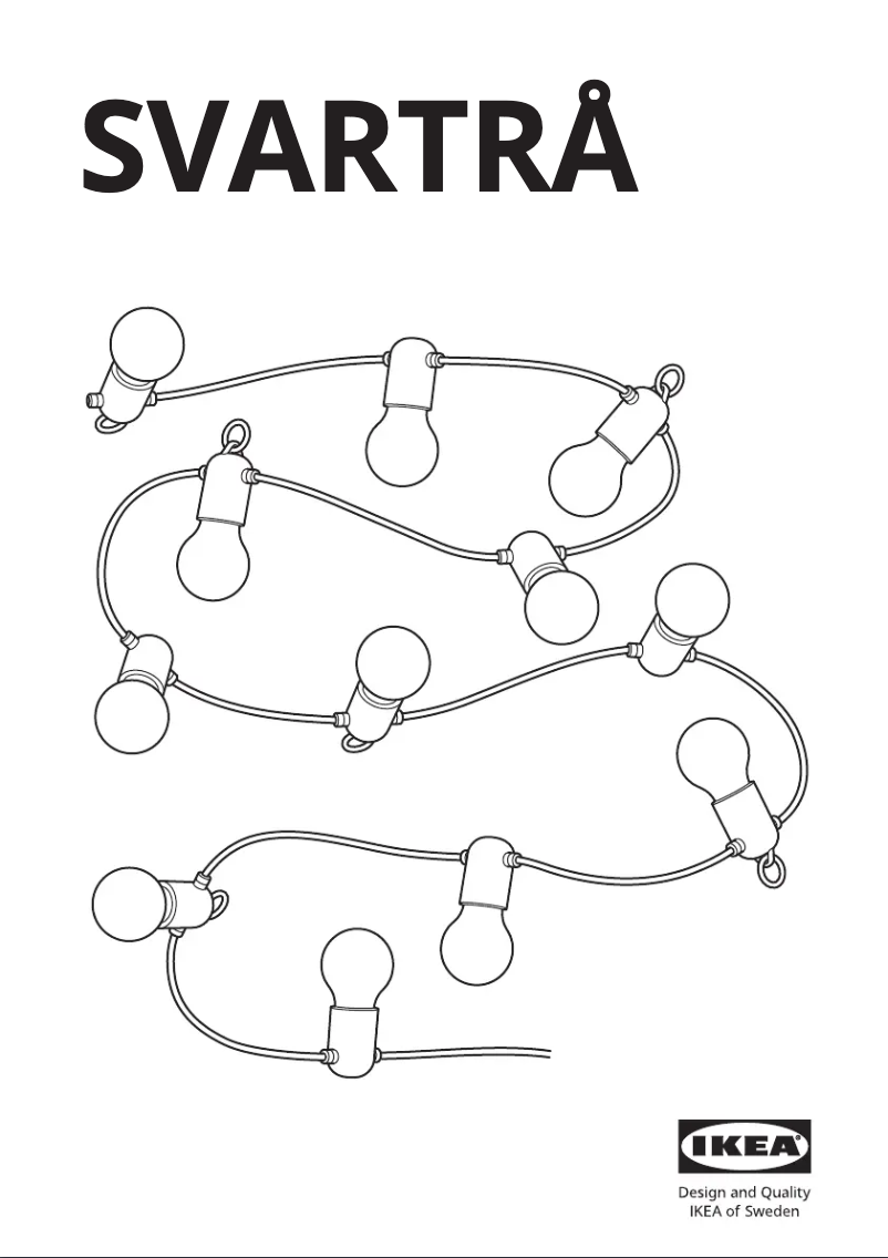 Image de la première page du manuel de l'appareil SVARTRÅ 205.218.05