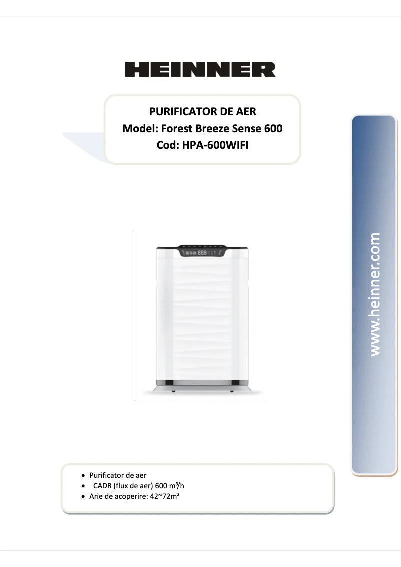 Image de la première page du manuel de l'appareil HPA-600WIFI