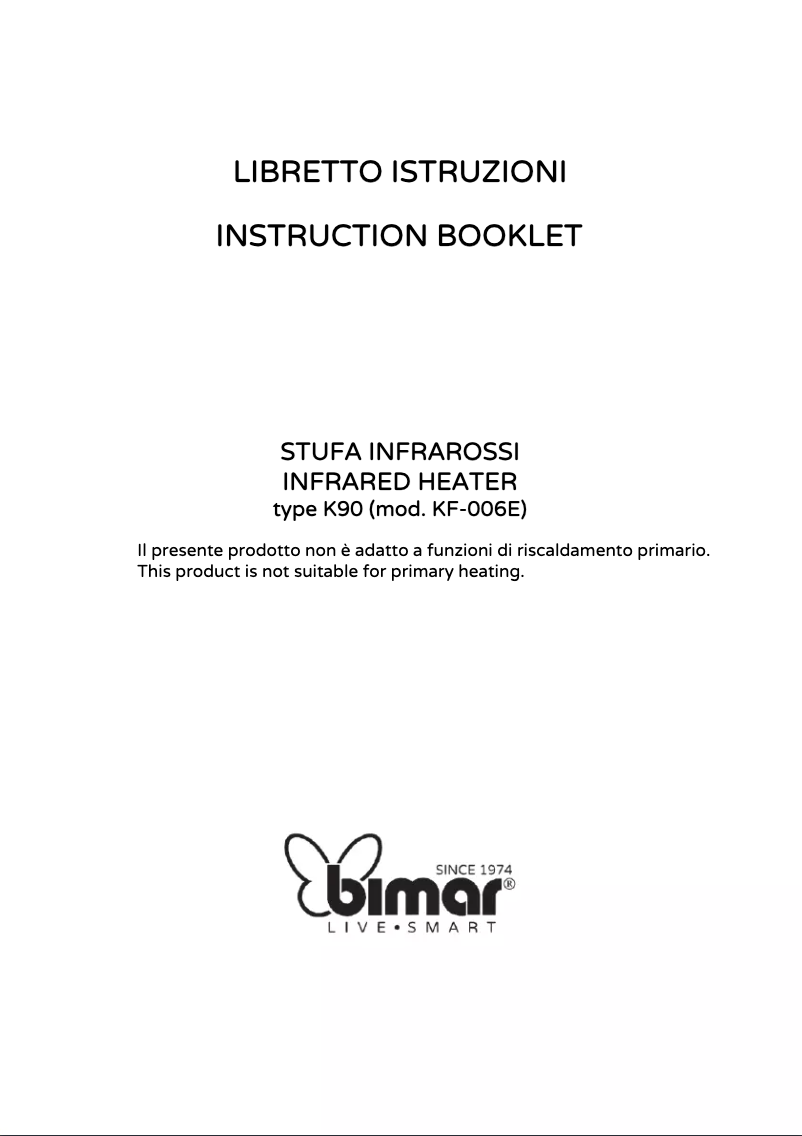 Page 1 de la notice Manuel utilisateur Bimar K90