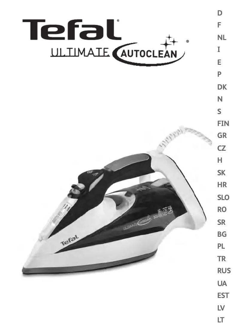 Page 1 de la notice Manuel utilisateur Tefal Ultimate Autoclean 500 FV9550