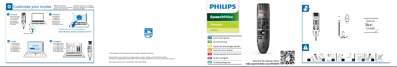 Page 1 de la notice Manuel utilisateur Philips SpeechMike Premium LFH3600