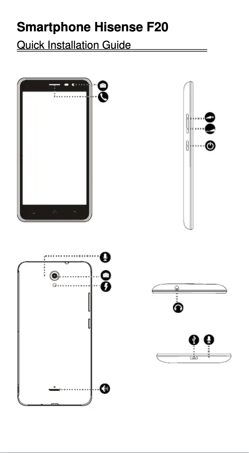 Page 1 de la notice Manuel utilisateur Hisense F20
