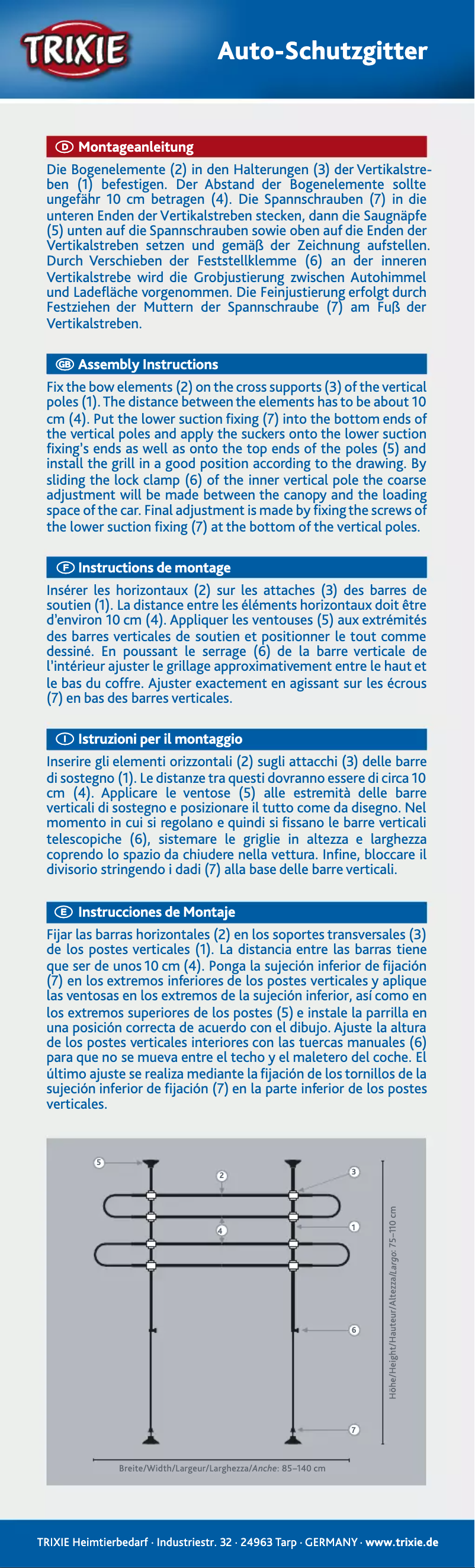 Page 1 de la notice Manuel utilisateur Trixie 1316