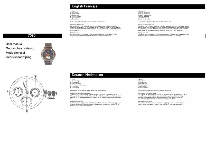 Page n°1 - Manuel utilisateur Davis 7090