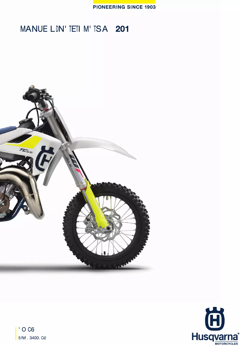 Page 1 de la notice Manuel utilisateur Husqvarna TC 65 (2019)