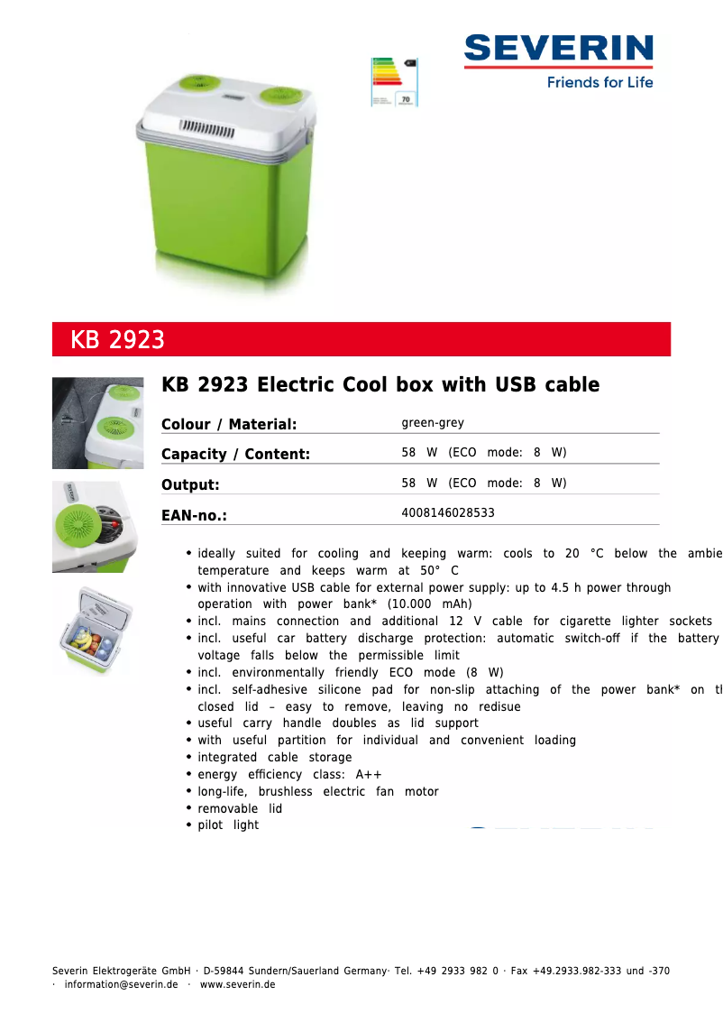 Image de la première page du manuel de l'appareil KB 2923