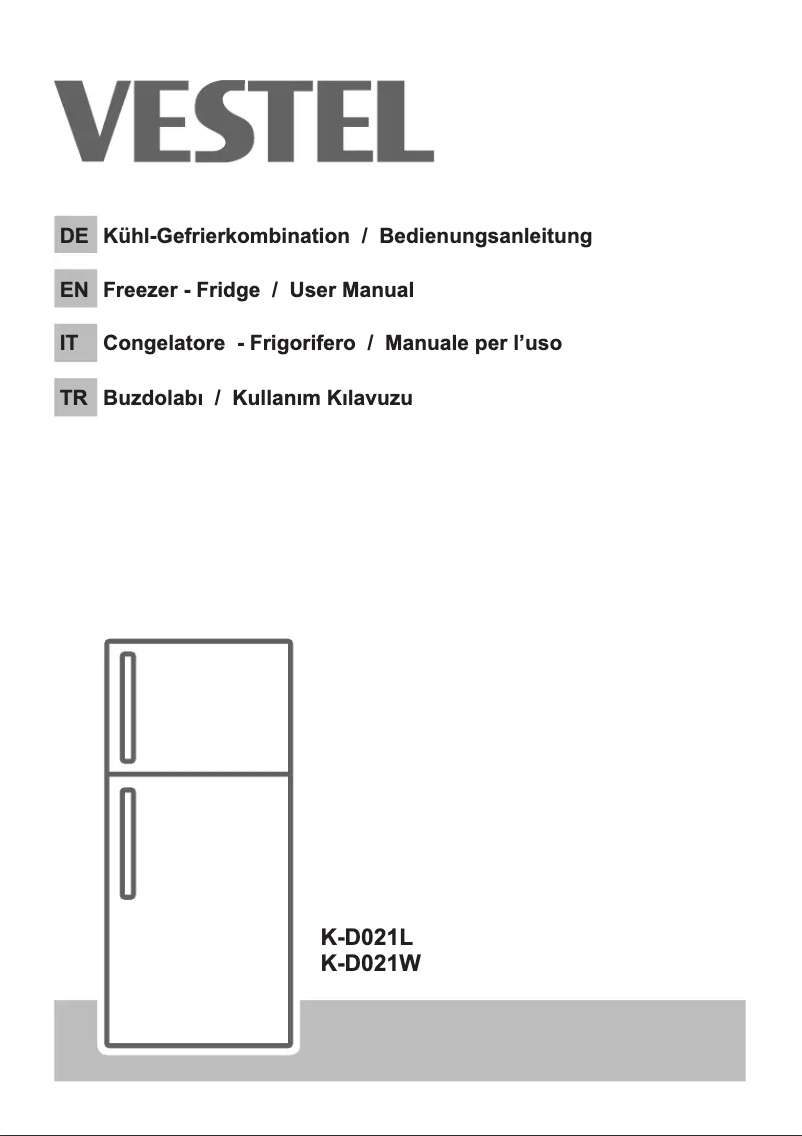 Page 1 de la notice Manuel utilisateur Vestel K-D021W